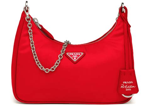 red prada bag nylon|prada nylon bag re edition.